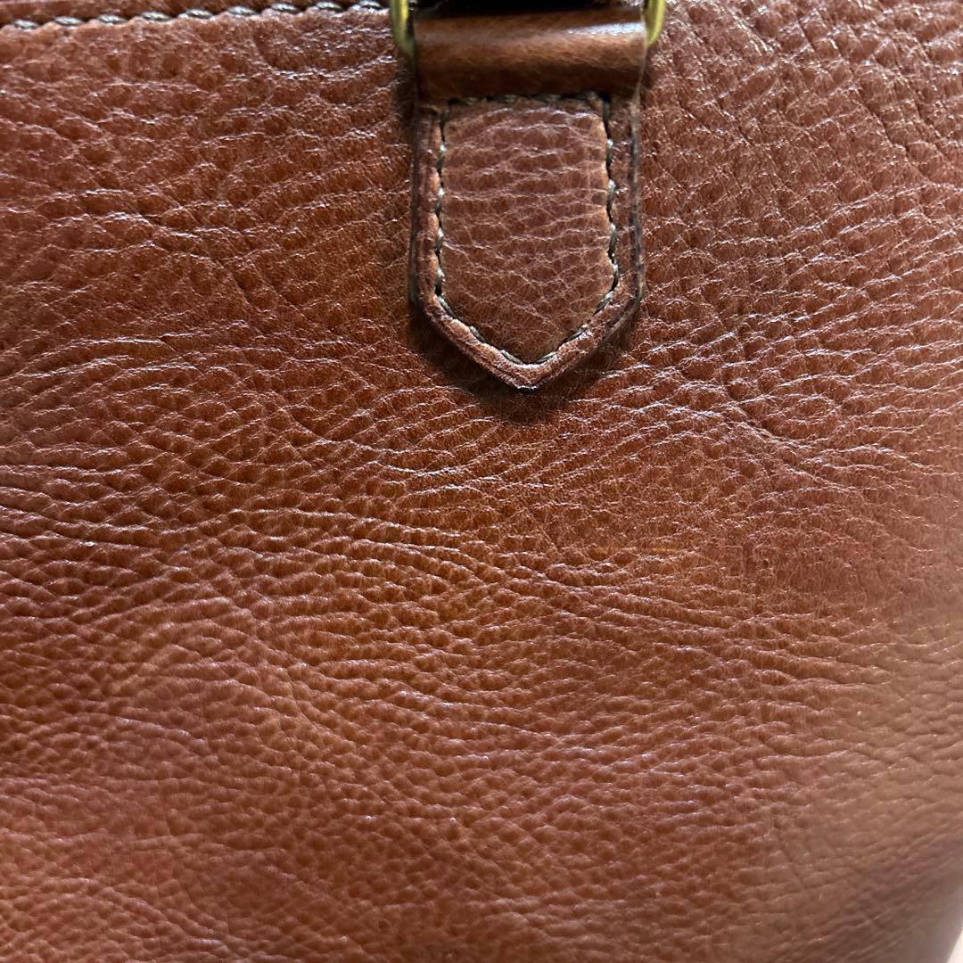 ヌメ革　トートバッグ　総手縫　トスカーナ　タンニン鞣し　真鍮　牛革　本革