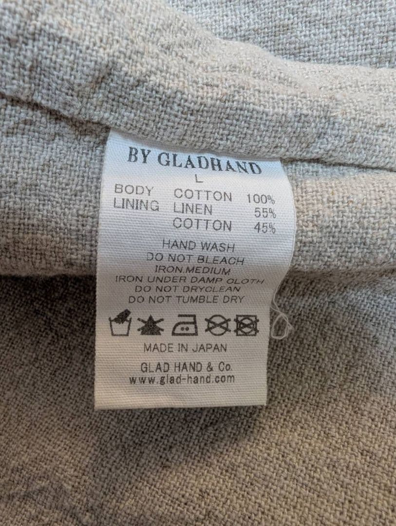 定価約7万【by GLAD HAND】MigrantJacketNoCollar