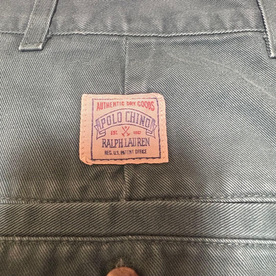 90s ポロバイラルフローレン　USA製　ポロチノ　初期タグ　2タック　W40
