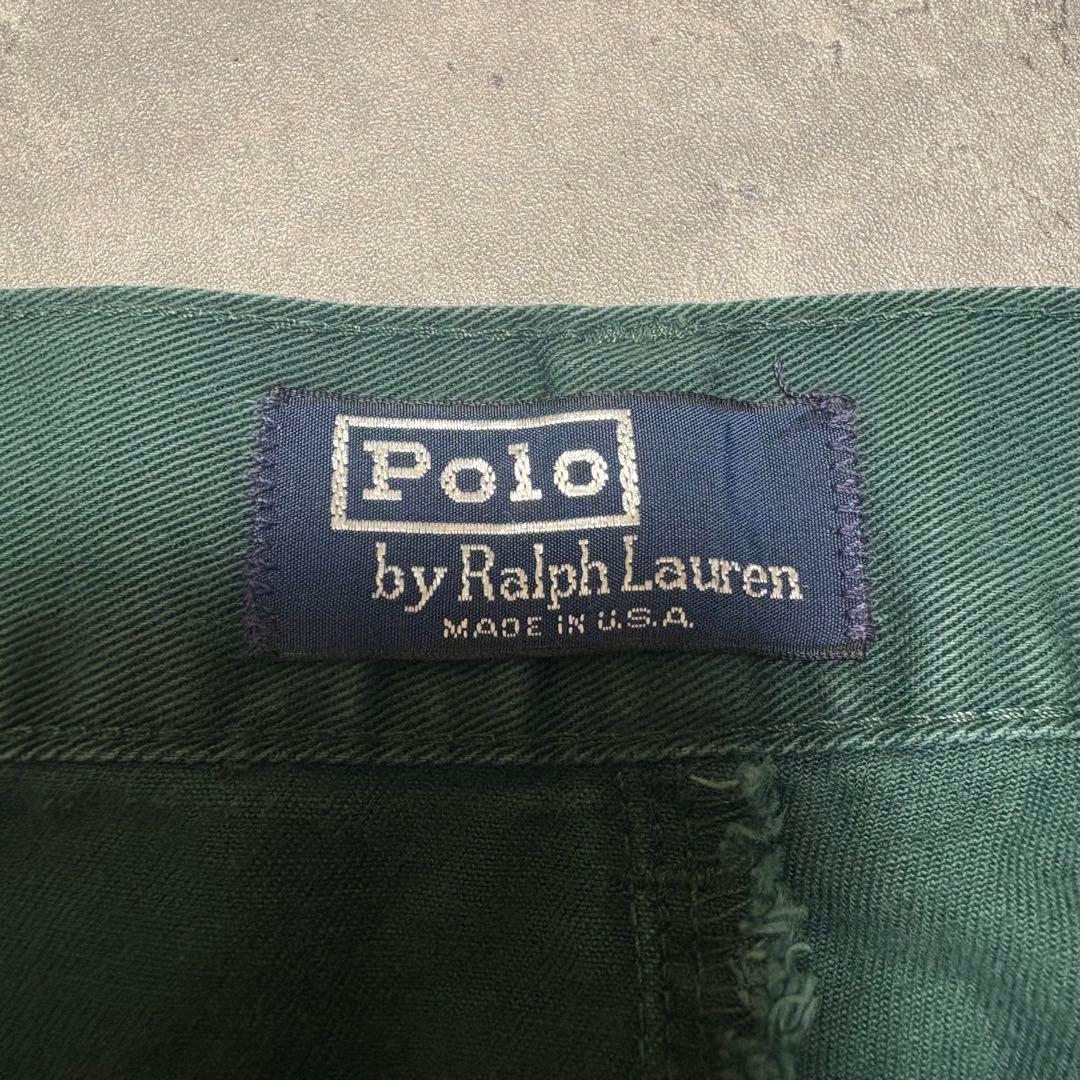 90s ポロバイラルフローレン　USA製　ポロチノ　初期タグ　2タック　W40