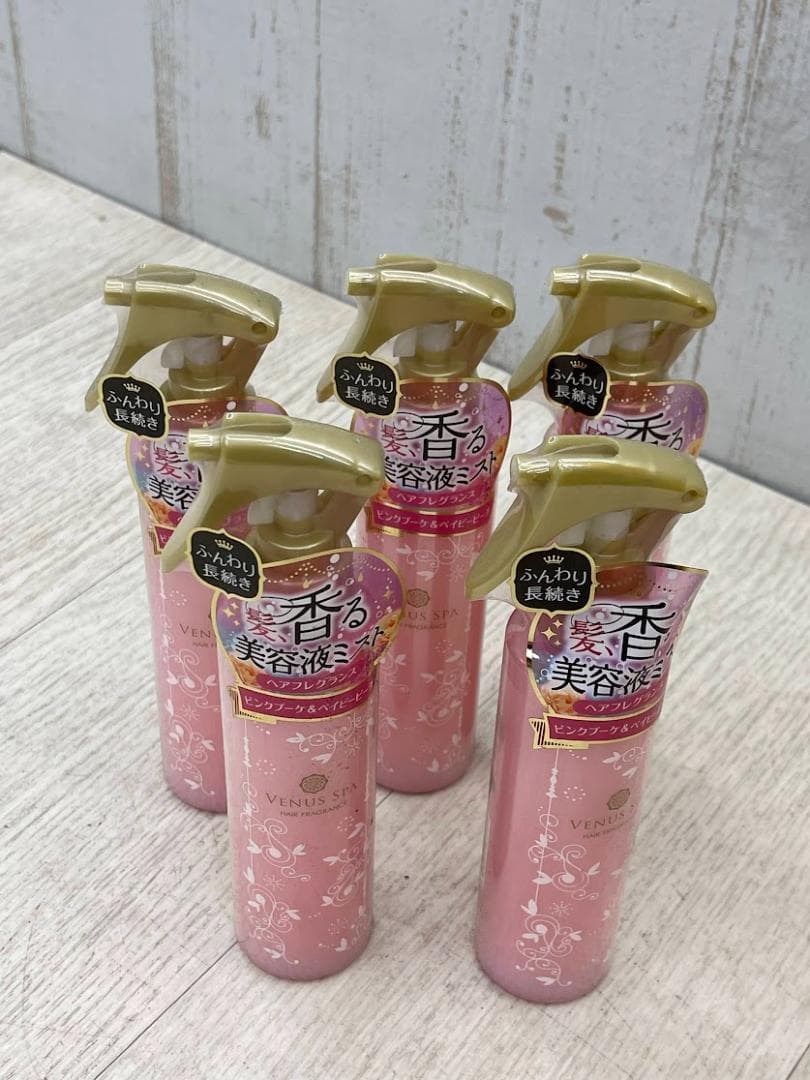 新品 ヴィーナススパ ヘアフレグランス ピンクブーケ＆ベイビーピーチ 5本