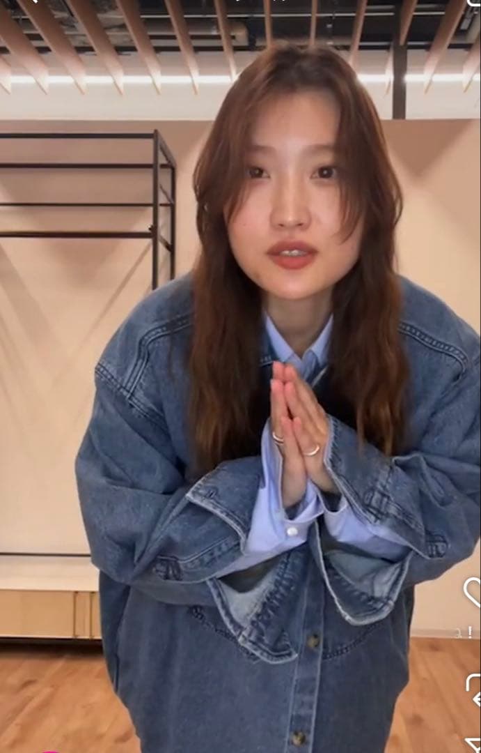 EDWIN × ETRÉ TOKYO デニムシャツ　ブルー