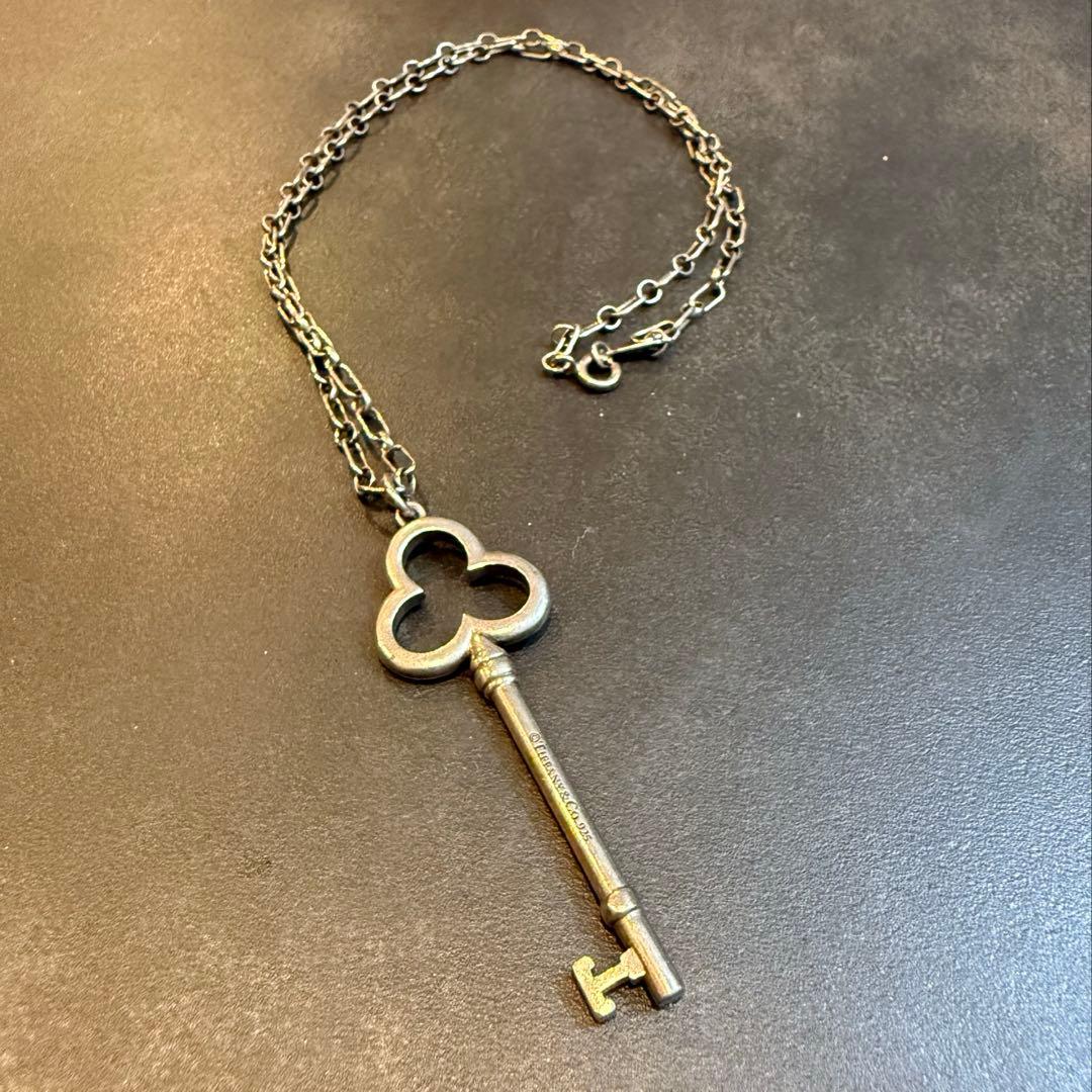 ティファニーTiffanyクローバー型 鍵 ネックレス シルバー
