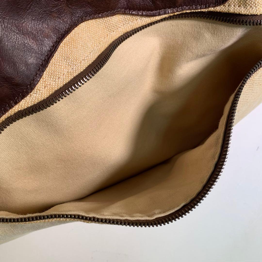 Jas m.b. 帆布 レザー ボストンバッグ 英国製 持ち手レザー 肩掛け可