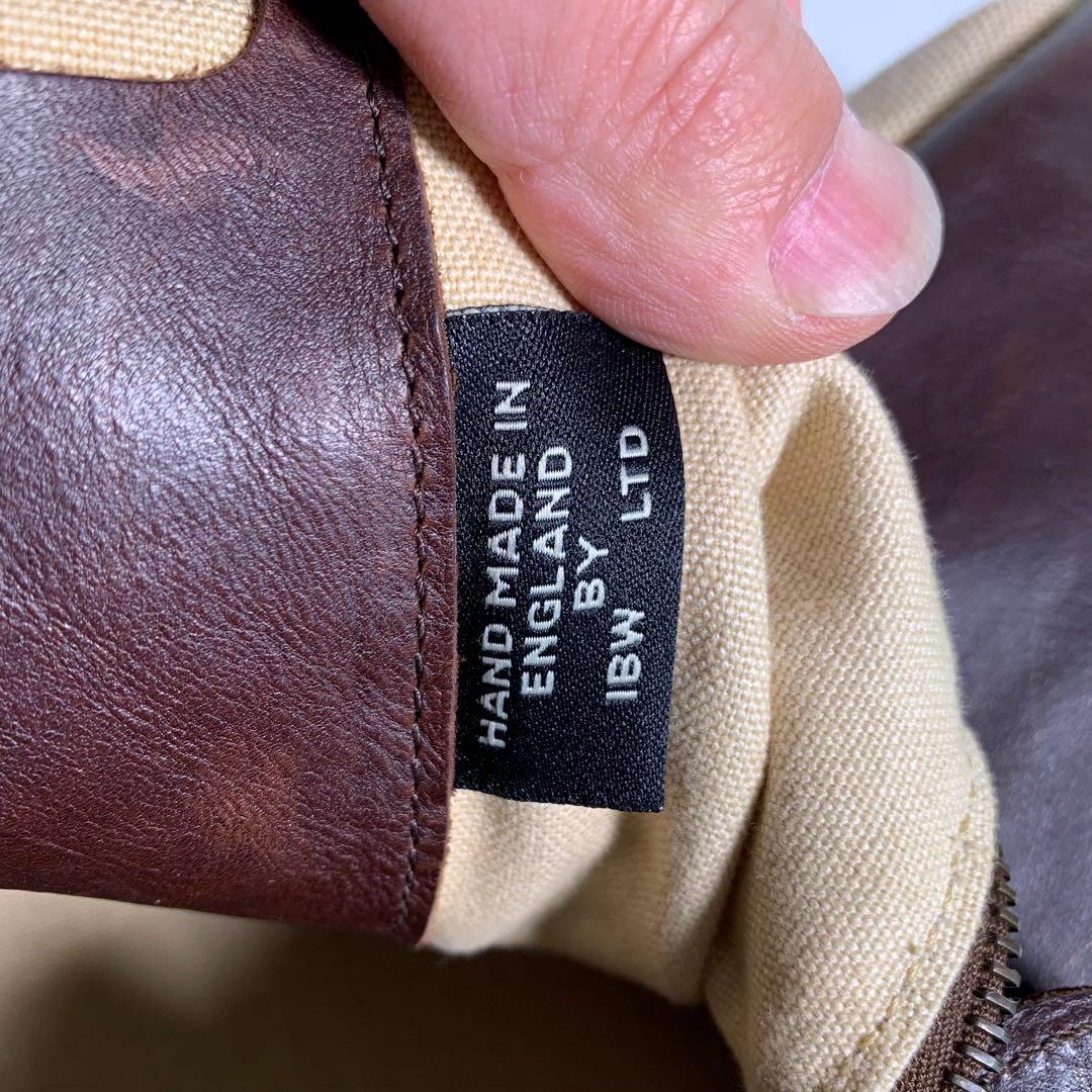 Jas m.b. 帆布 レザー ボストンバッグ 英国製 持ち手レザー 肩掛け可