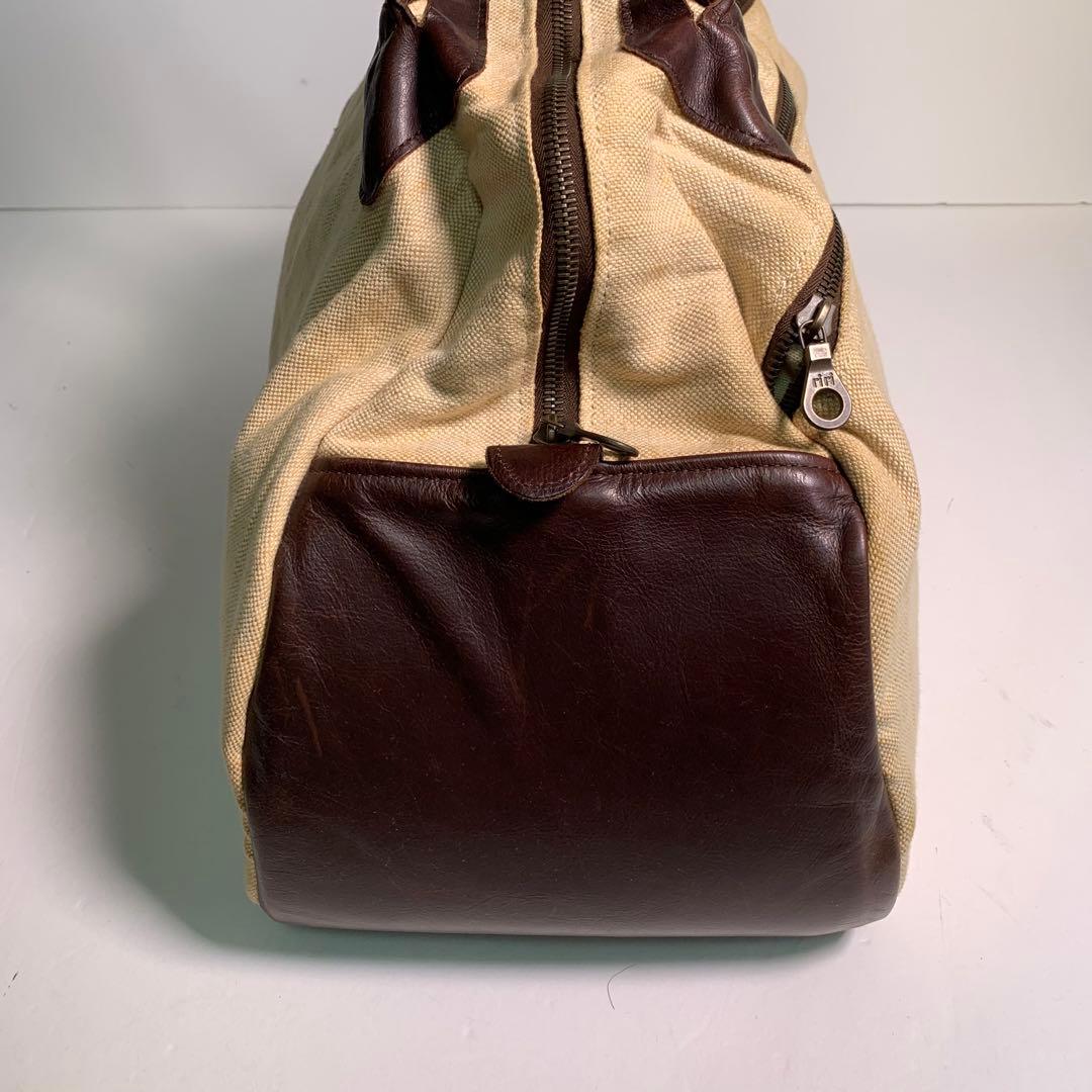 Jas m.b. 帆布 レザー ボストンバッグ 英国製 持ち手レザー 肩掛け可