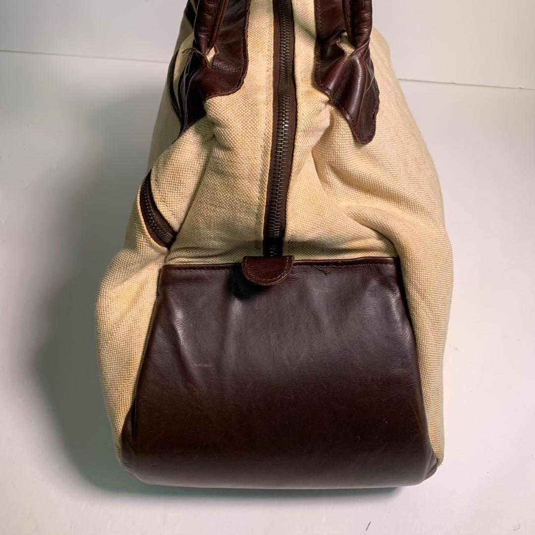 Jas m.b. 帆布 レザー ボストンバッグ 英国製 持ち手レザー 肩掛け可