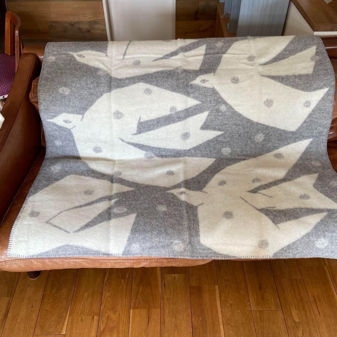 【希少】クリッパン　ミナ ペルホネン　ブランケット TRIP　トリップ　　グレー