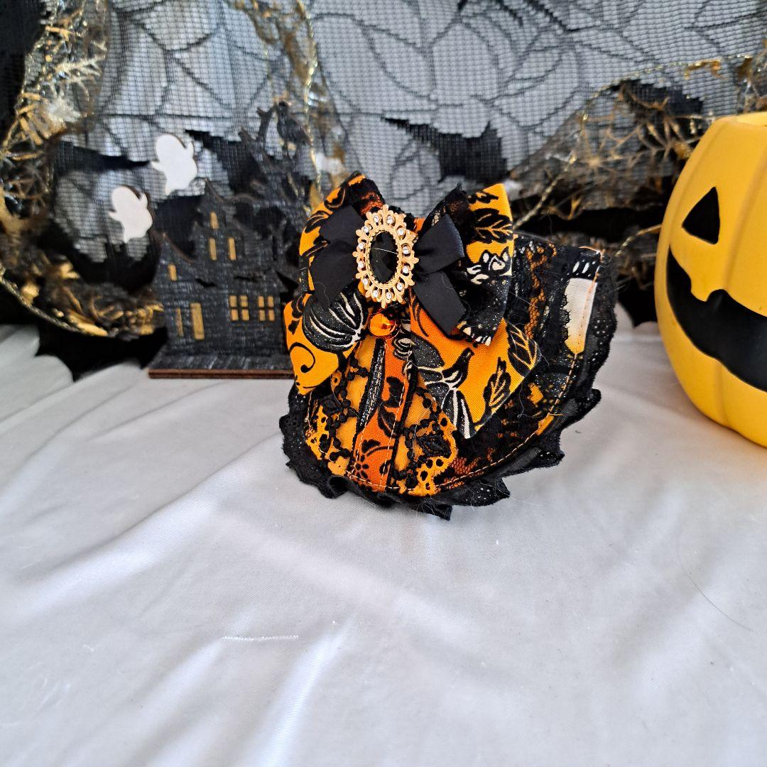 プッチ、ハロウィン、ジャックオーランタン柄、わんちゃん猫ちゃん用スタイ