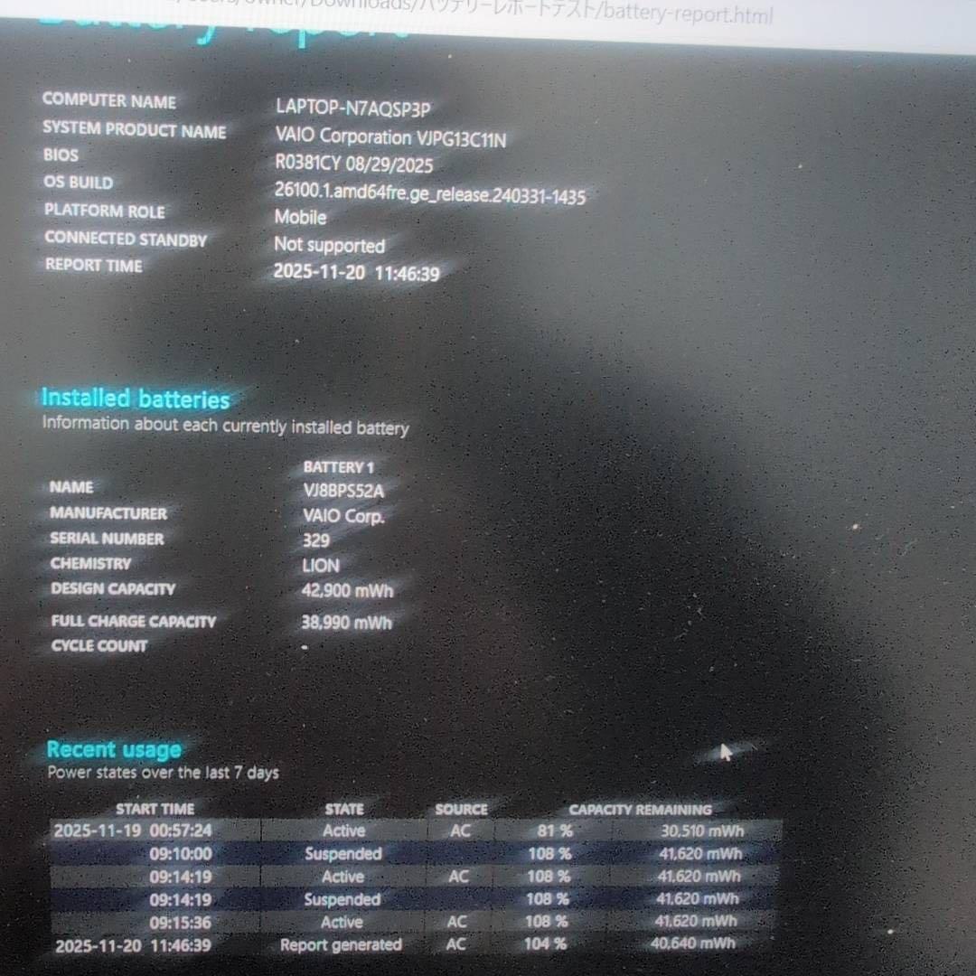 【訳あり】VAIO Pro PG/第10世代i5/8GB/高速SSD/Win11