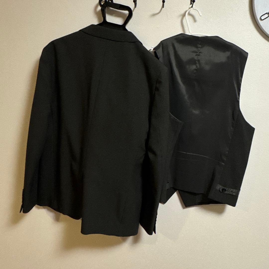 スーツセレクト　セットアップ　4S AB5グレー ベスト付きビジネススーツ　上下