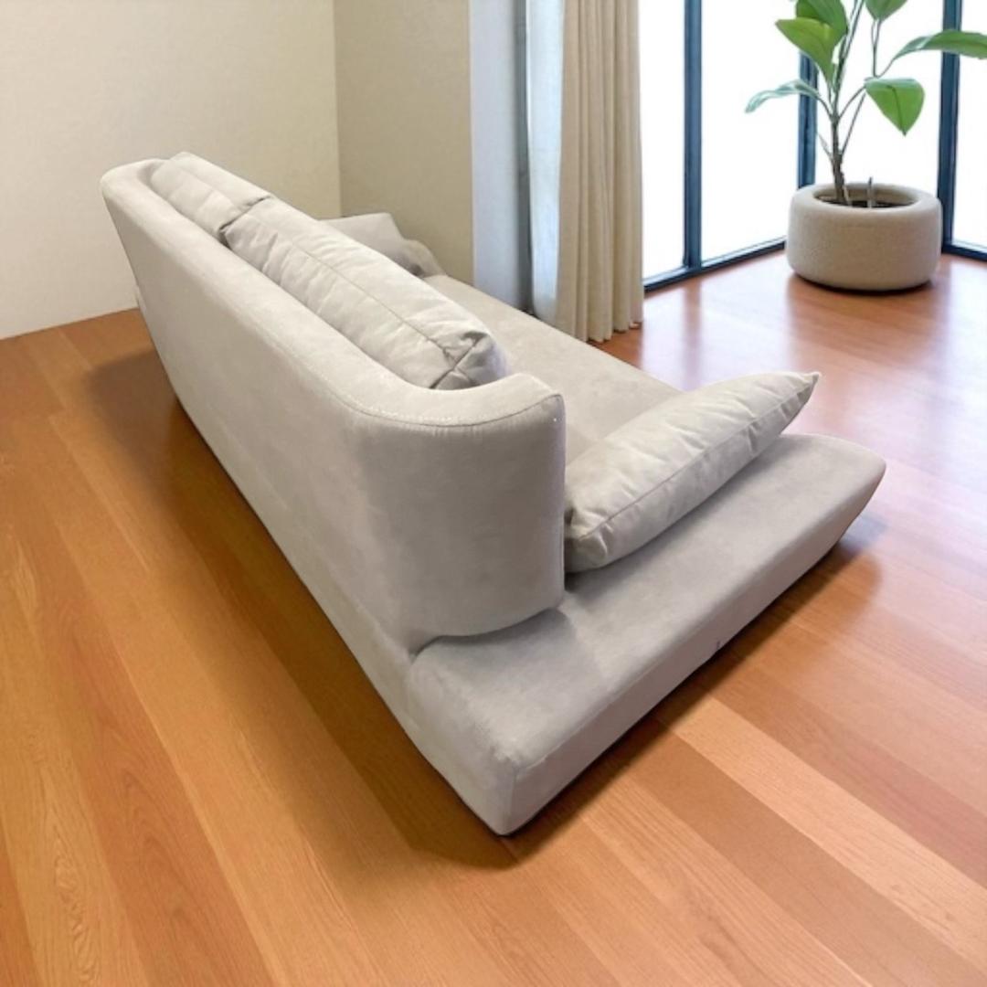 @20　ゆったり座面　　2人掛け　グレー　ソファーベット