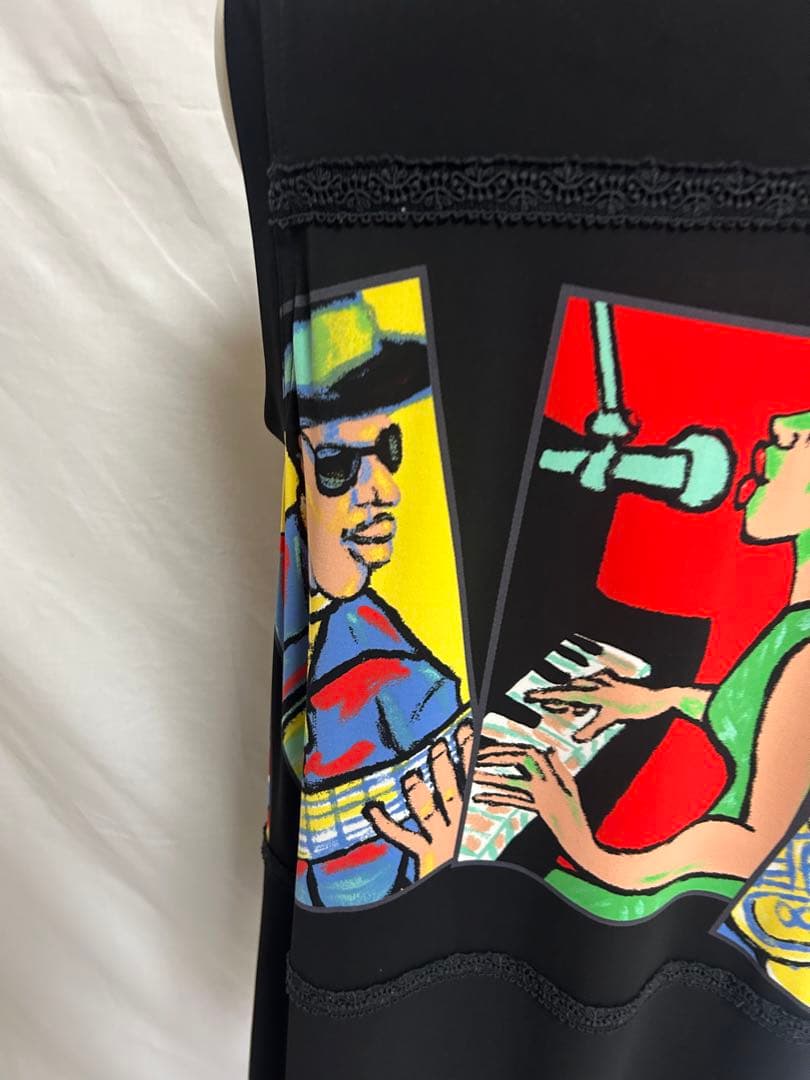 美品✨TOKUKO 1er VOLパネルプリントチュニックブラウス