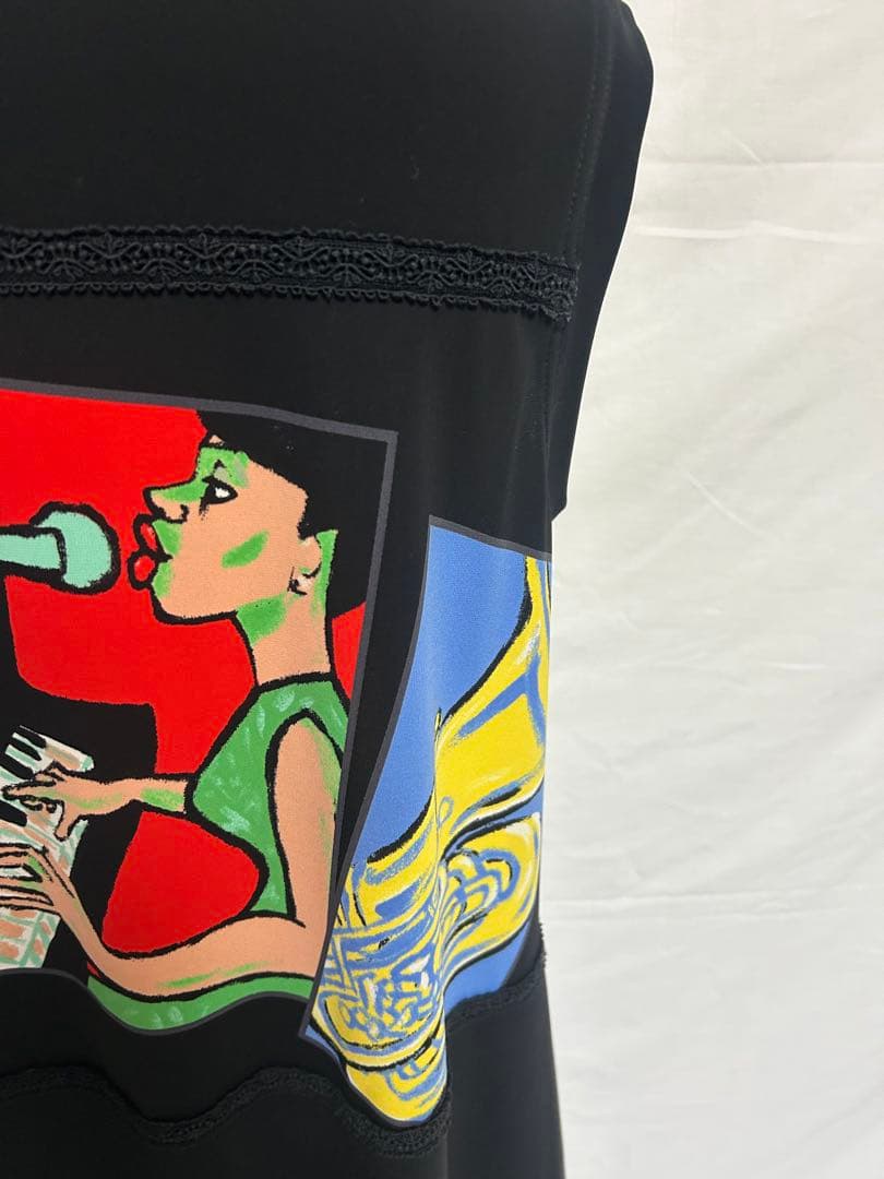 美品✨TOKUKO 1er VOLパネルプリントチュニックブラウス