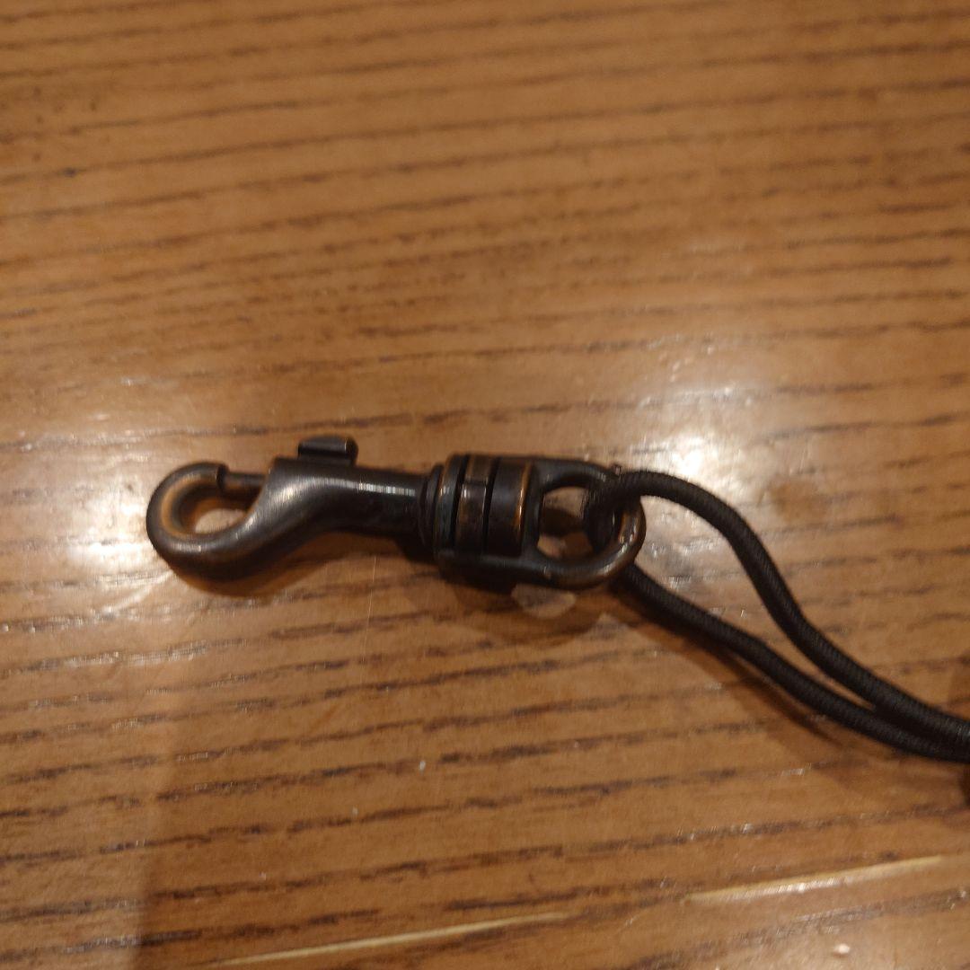 ビーズ付きブラックウォレットチェーン＆リストバンド