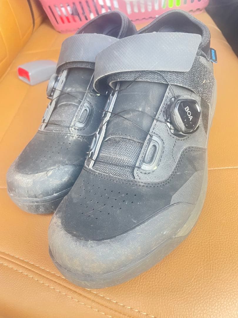 ほぼ未使用 Shimano spdシューズ BOAブラック サイズ43