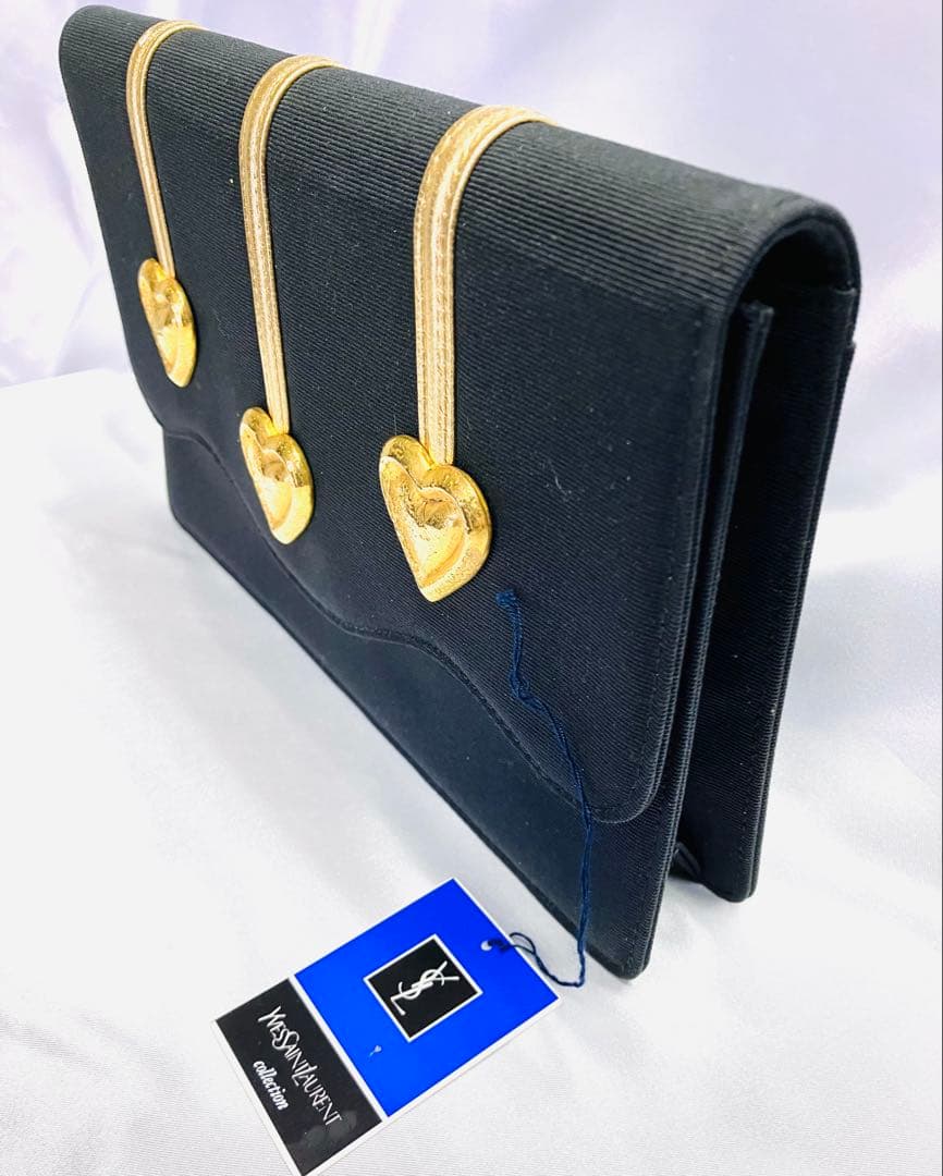 Yves Saint Laurent ブラック クラッチバッグ