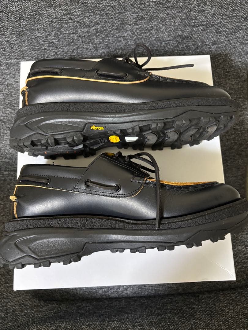 25SS Sacai ブラックBoat Shoes サイズ42