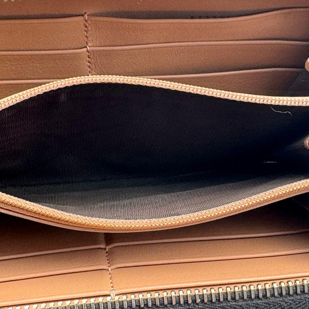 【極上美品】 GUCCI グッチ マイクロ シマ ラウンドファスナー 長財布