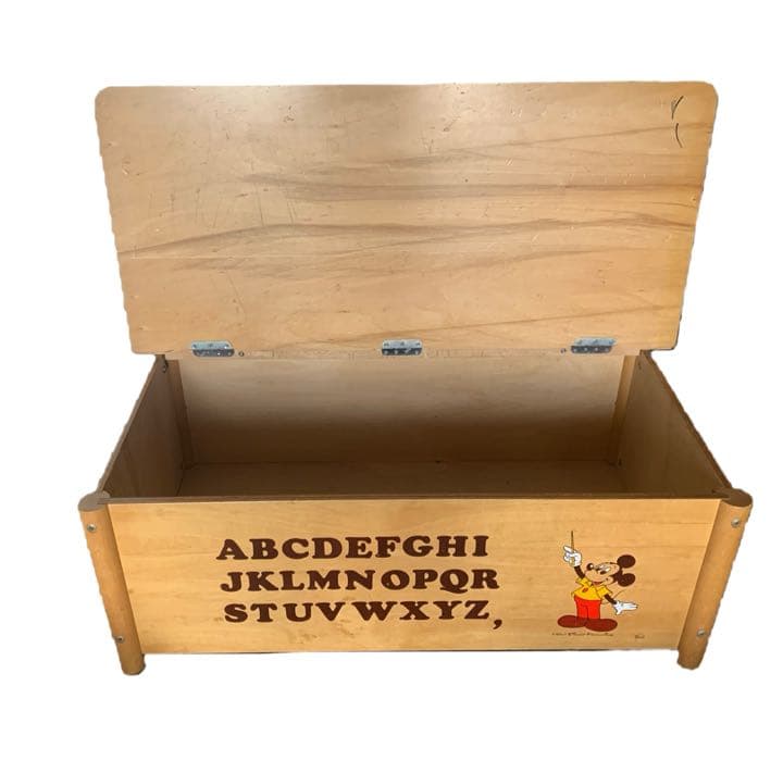 ディズニー　キャラクター　レトロ　木箱　おもちゃ箱