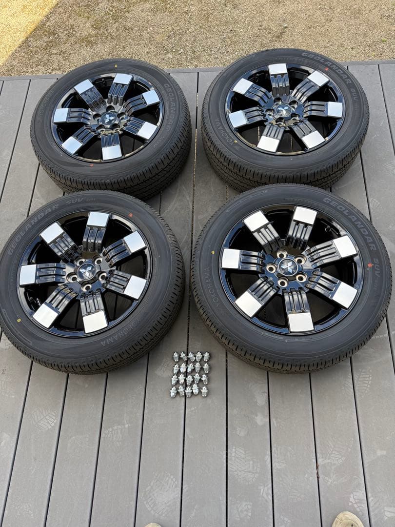 ③/4】2026式デリカd5純正タイヤホイール4本セ ット新車外しグレードP