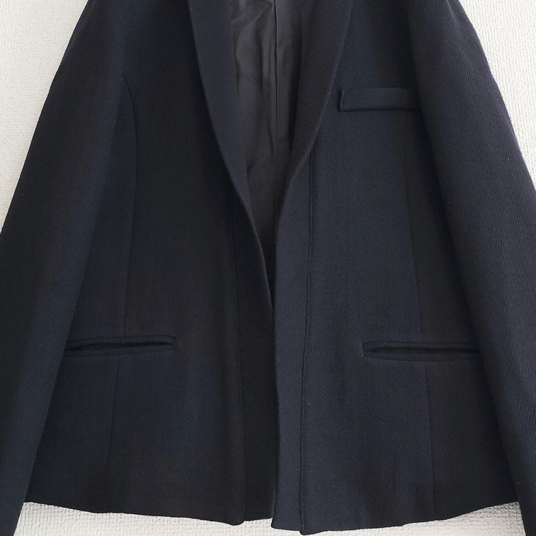 美品 SEA テーラードジャケット ボタンレス ネイビー 1 シー