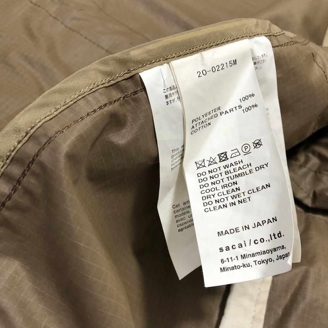 sacai サカイ ミリタリー ジャケットリメイク M-65 20-02215M