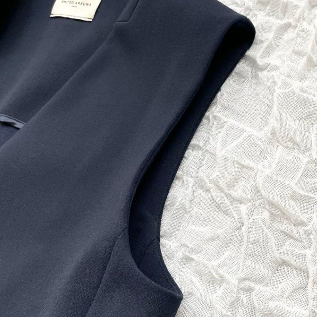 【美品】ユナイテッドアローズ ダブルクロス ベスト ジレ 近年モデル 定価約3万