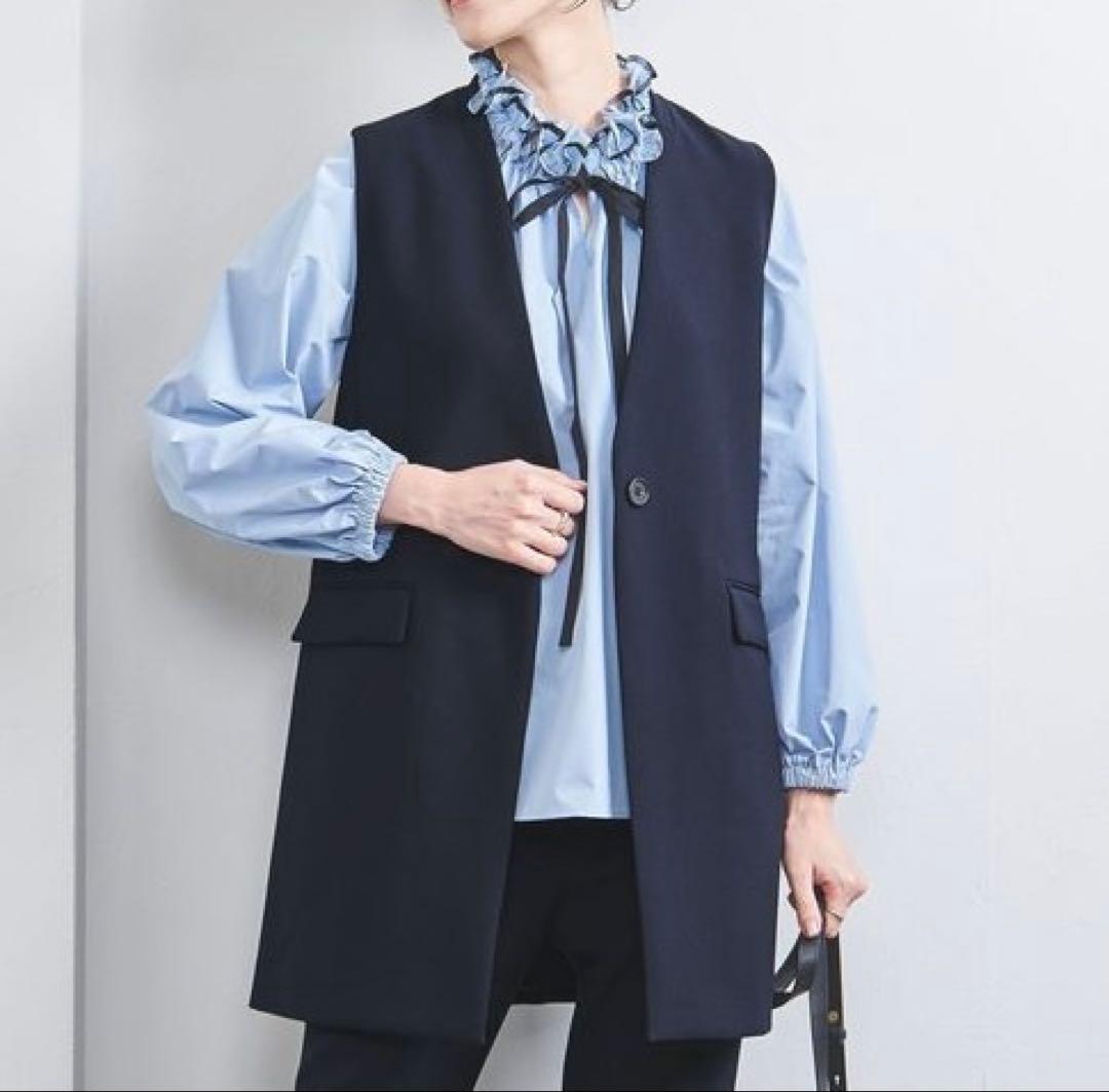 【美品】ユナイテッドアローズ ダブルクロス ベスト ジレ 近年モデル 定価約3万