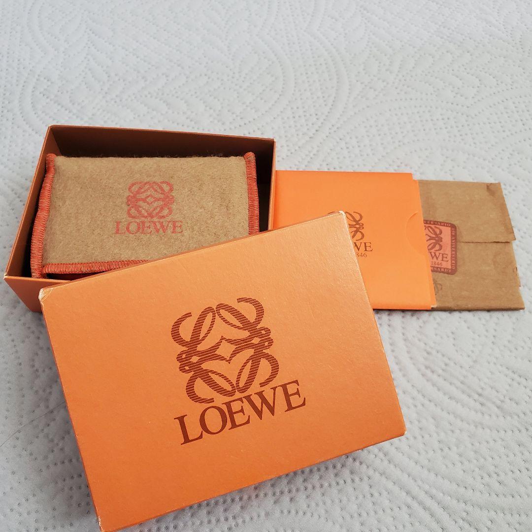 未使用品 LOEWE ロエベ レザー ケース ミニポーチ レッド
