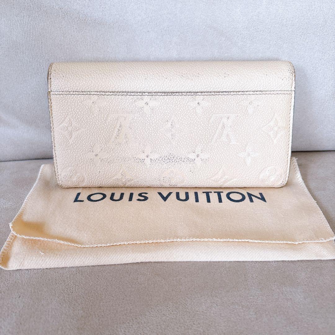 LOUIS VUITTON アイボリー 長財布 箱、保存袋付き