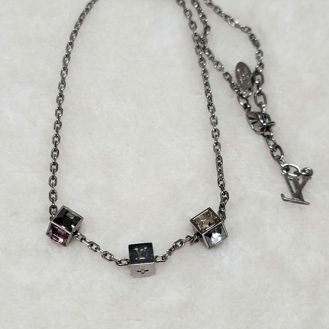 美品✨Louis Vuitton コリエギャンブル ネックレス シルバー 箱付き