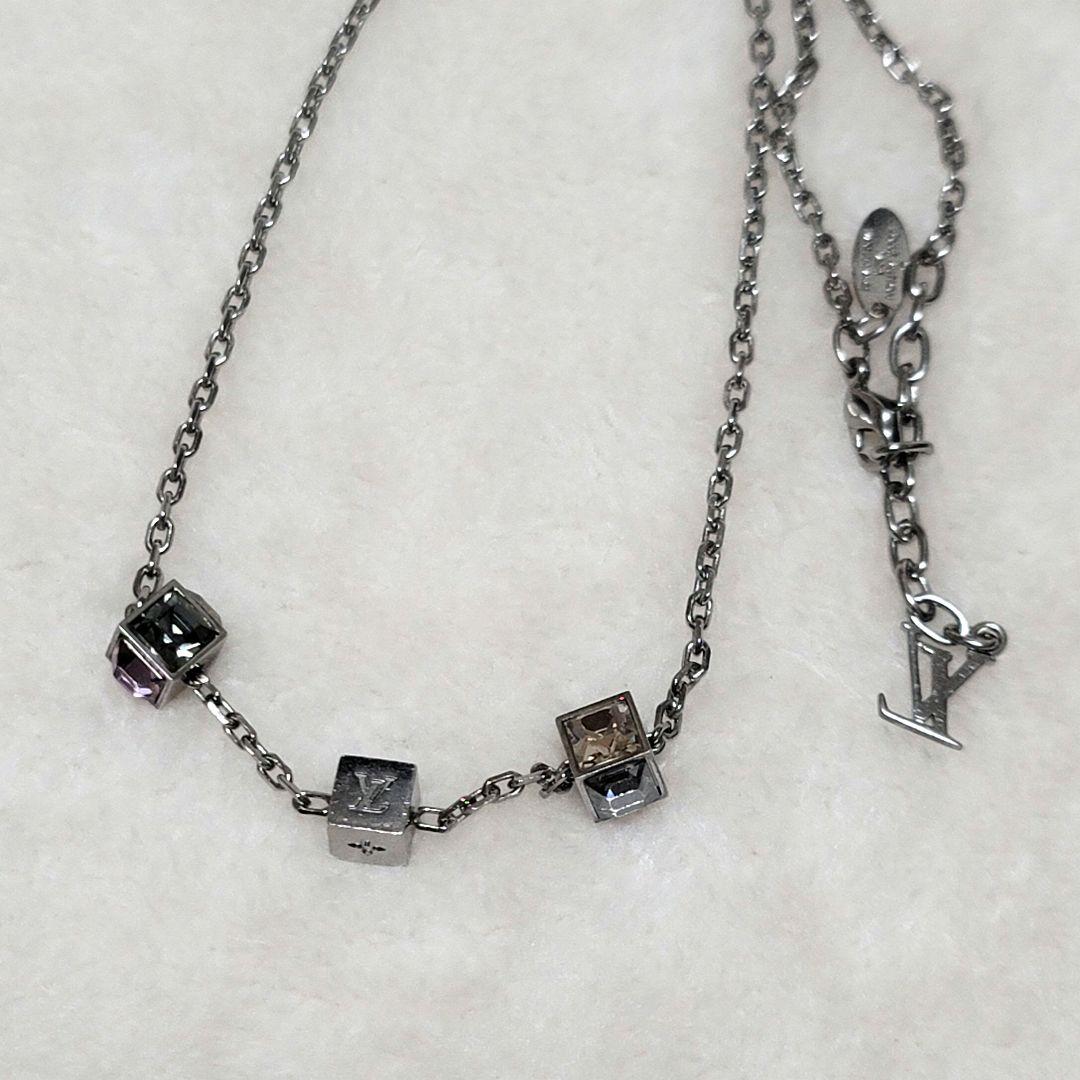 美品✨Louis Vuitton コリエギャンブル ネックレス シルバー 箱付き