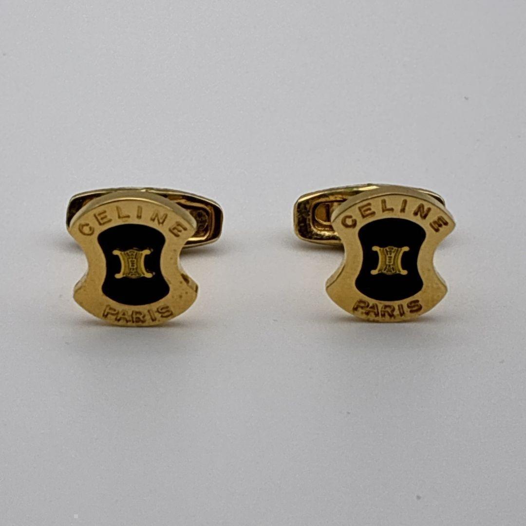 美品✨CELINE セリーヌ カフリンクス ネクタイピン マカダム トリオンフ