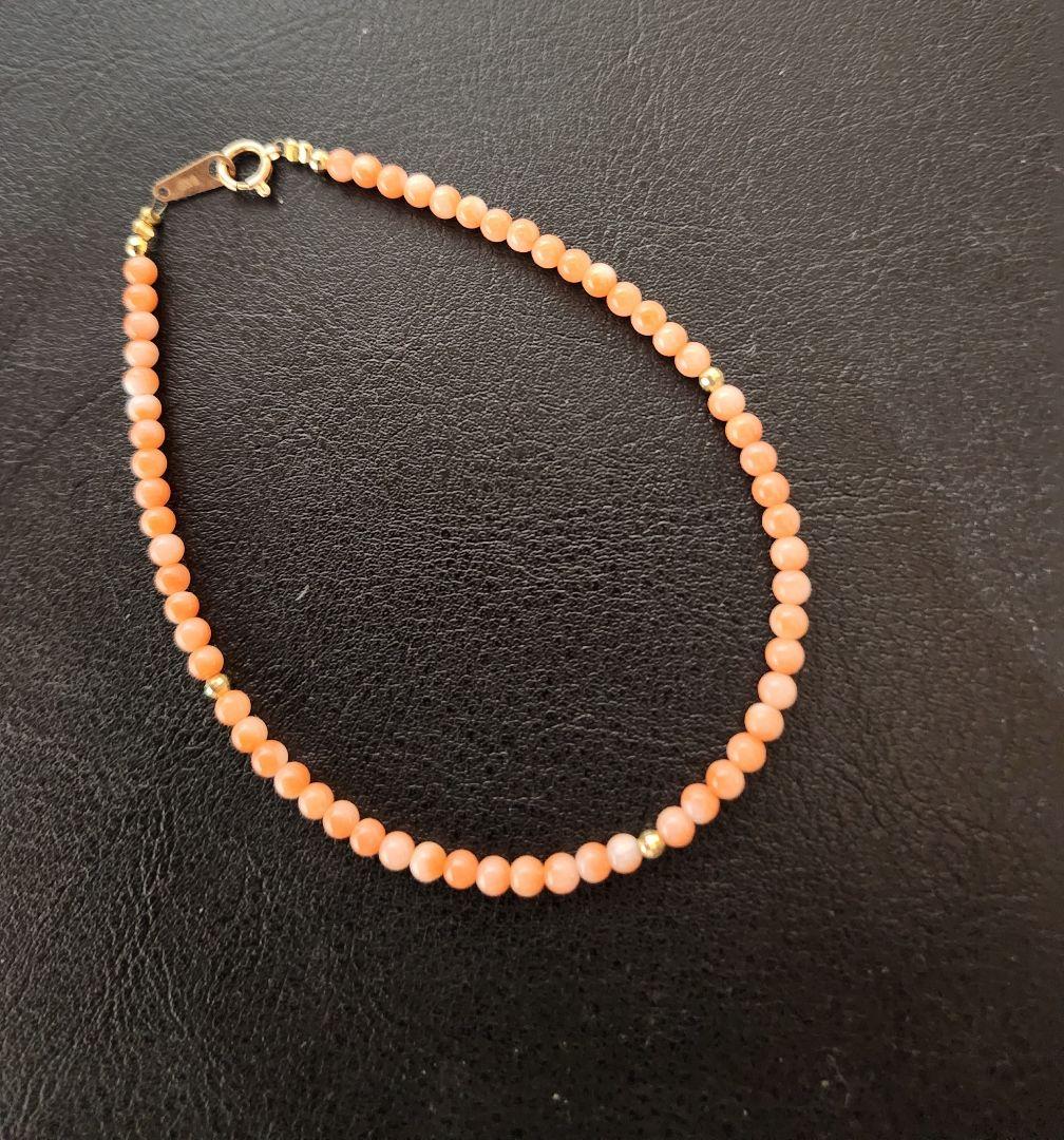 DEEP SEA COLAL （ピンクサンゴ)  アンクレットK18