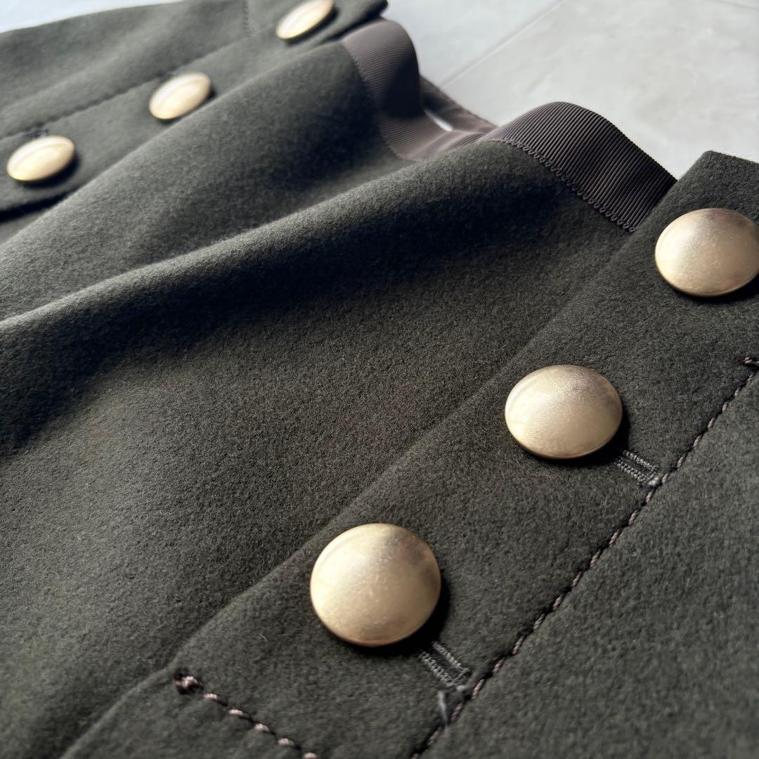 極美品✨sacai luck メルトンショートパンツ カーキ 金ボタン 1サイズ
