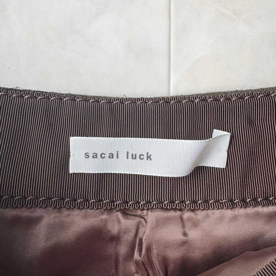 極美品✨sacai luck メルトンショートパンツ カーキ 金ボタン 1サイズ