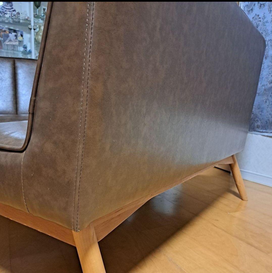 ヒビ様 unico ワイス　2人掛け ベンチ ソファー ブラウン