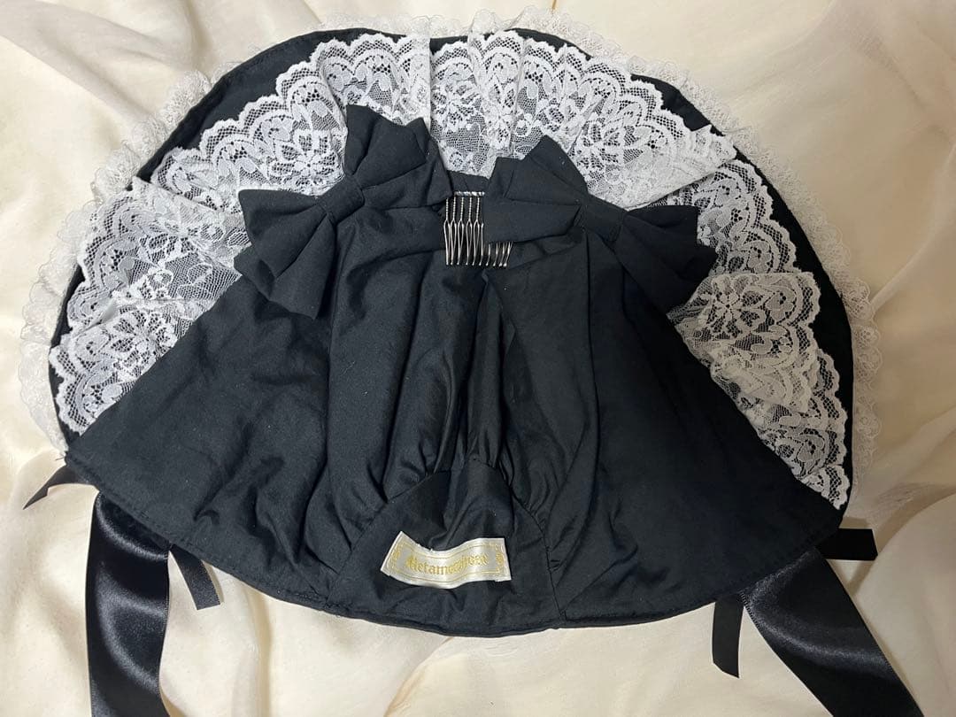 最終値下げ morphose 無地ラッセルレースつきボンネット