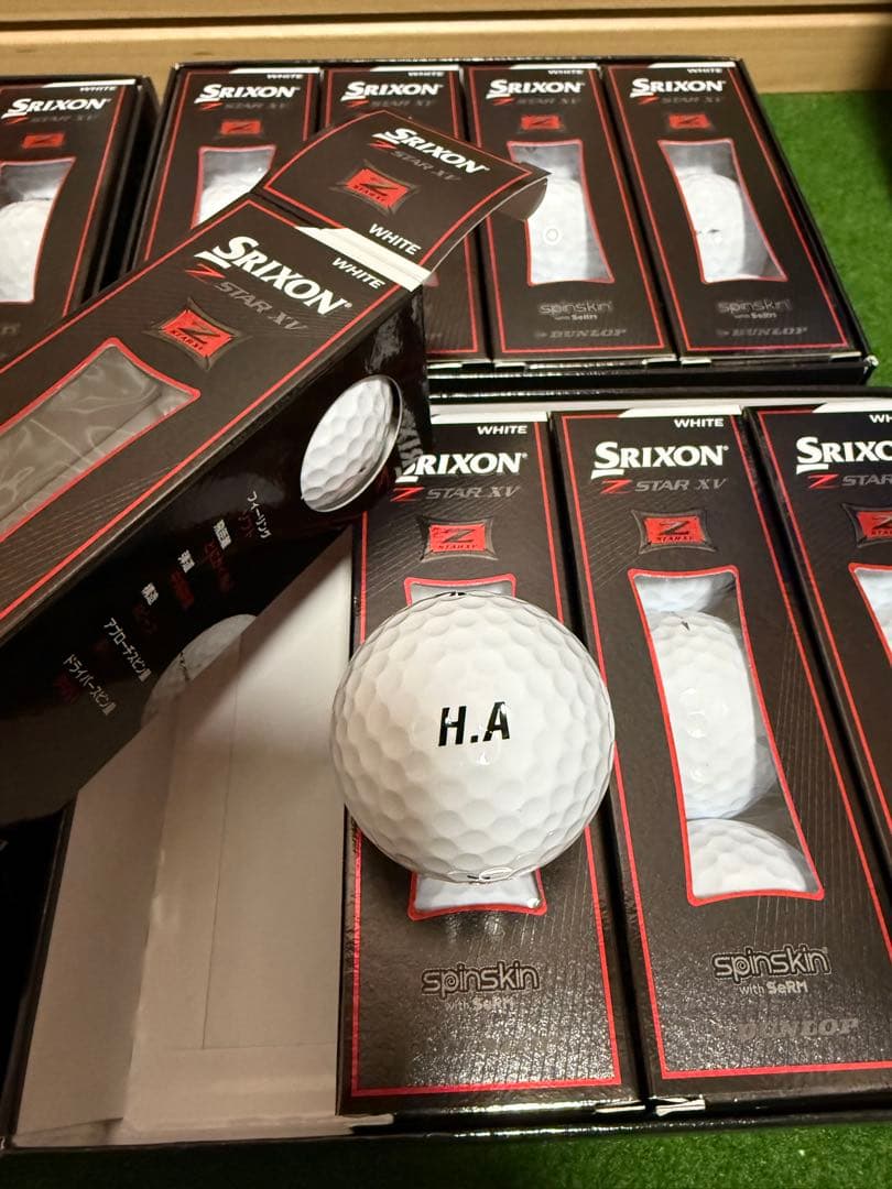 【訳あり(イニシャル入り)】SRIXON Z-STAR XV　新品4ダース