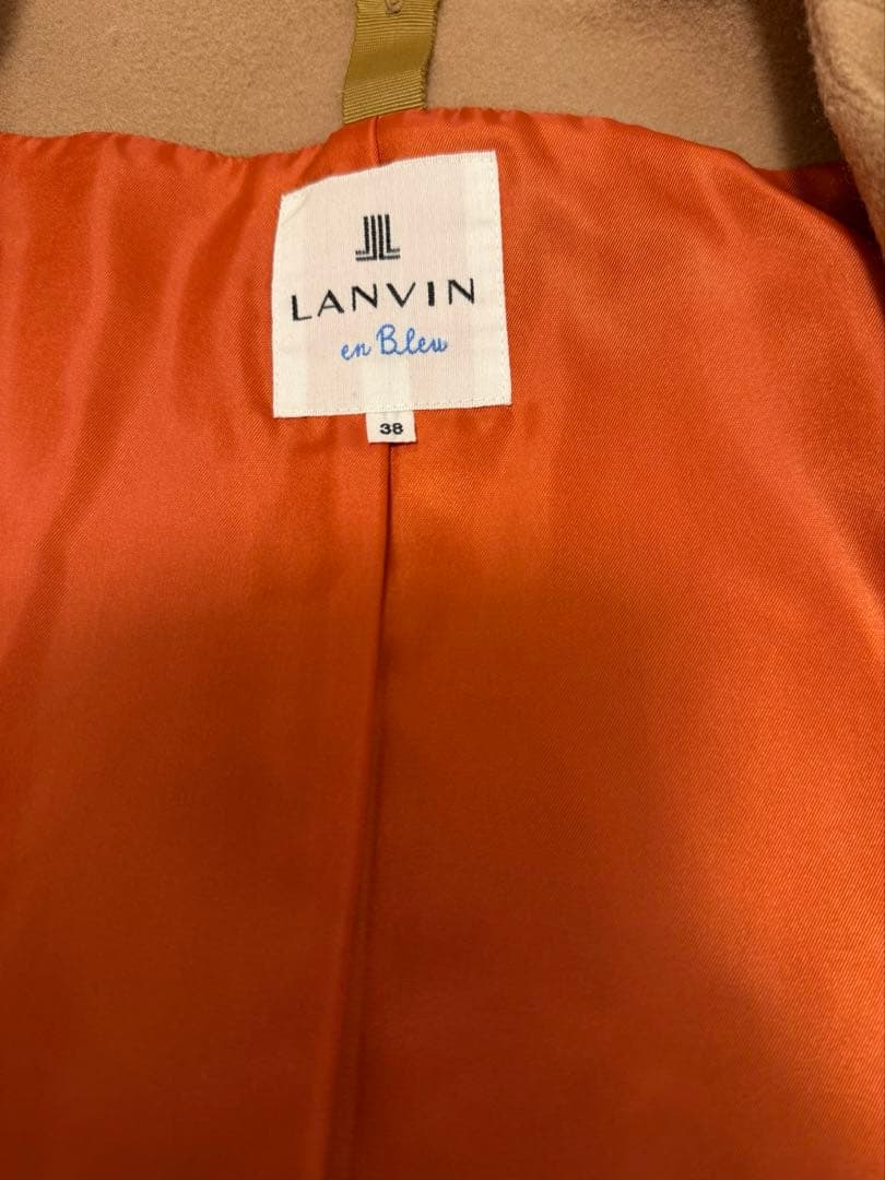 合計9点 ランバンオンブルー ファー付き ポンチョコート 38 ベージュ