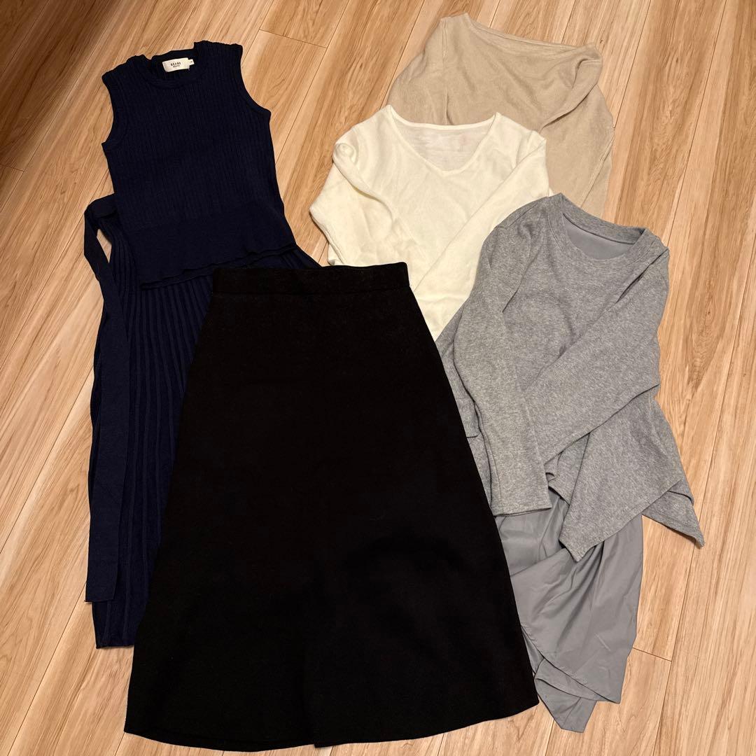 合計9点 ランバンオンブルー ファー付き ポンチョコート 38 ベージュ