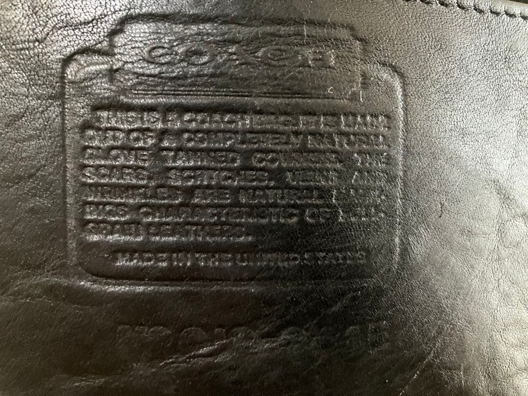 90年代　オールドコーチ　バケツ　黒レザーショルダーバッグ