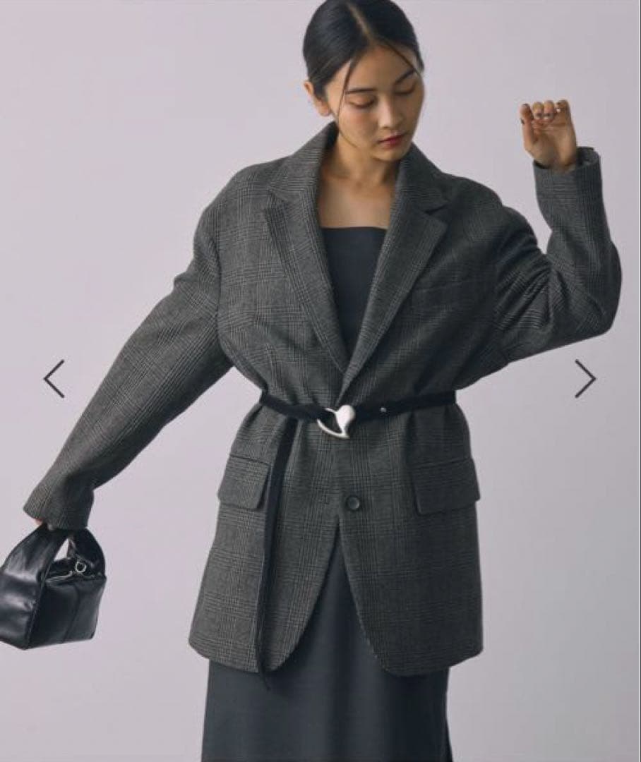 BABYLONE グレンチェックオーバージャケット