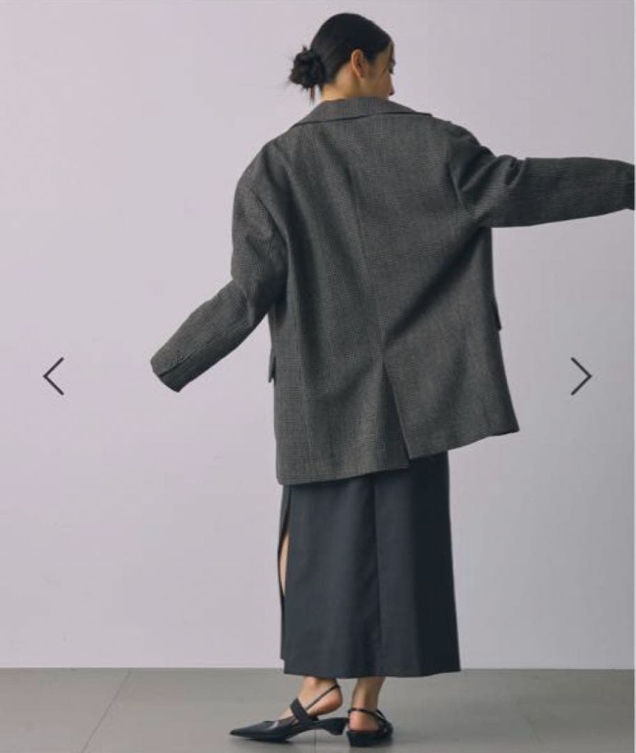 BABYLONE グレンチェックオーバージャケット