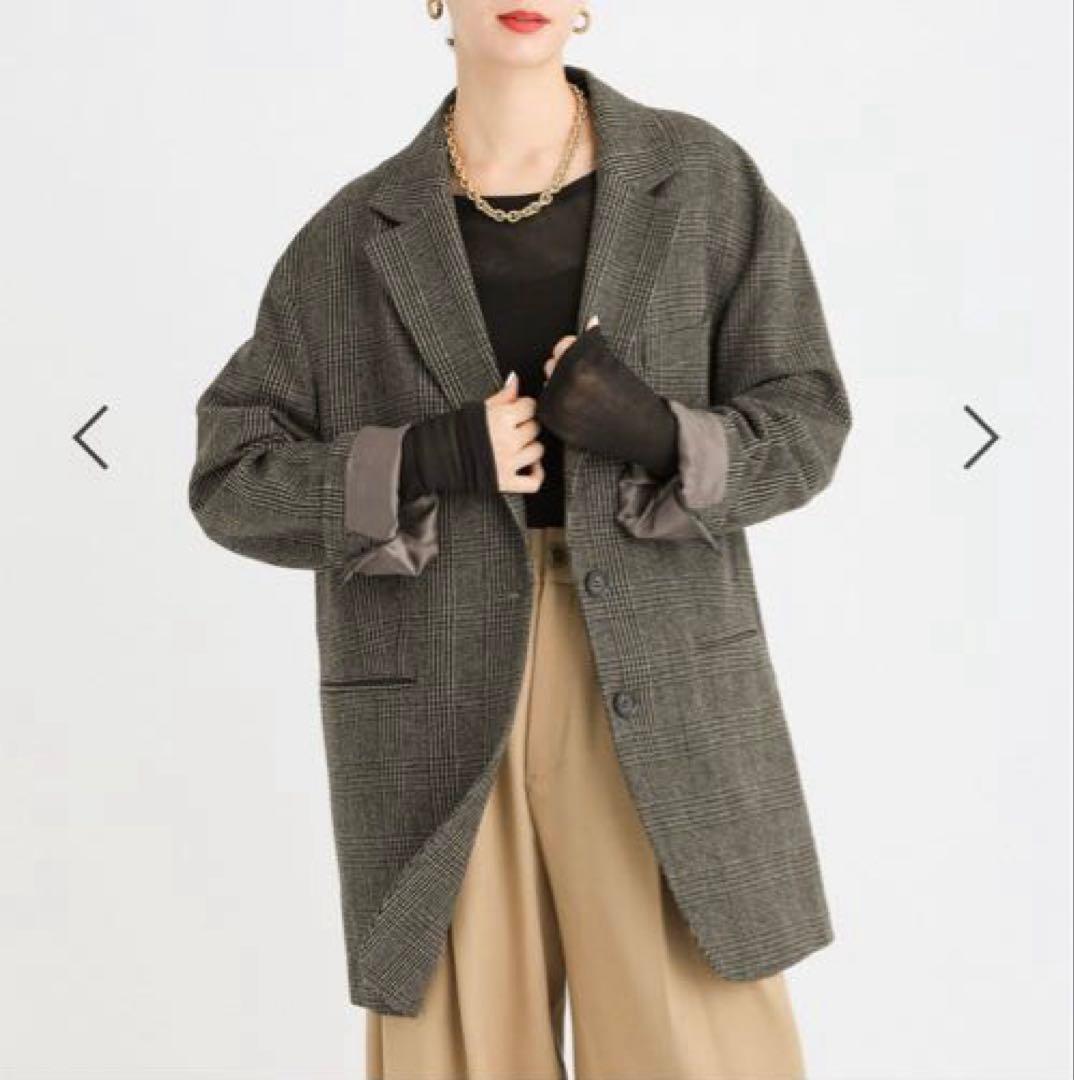 BABYLONE グレンチェックオーバージャケット