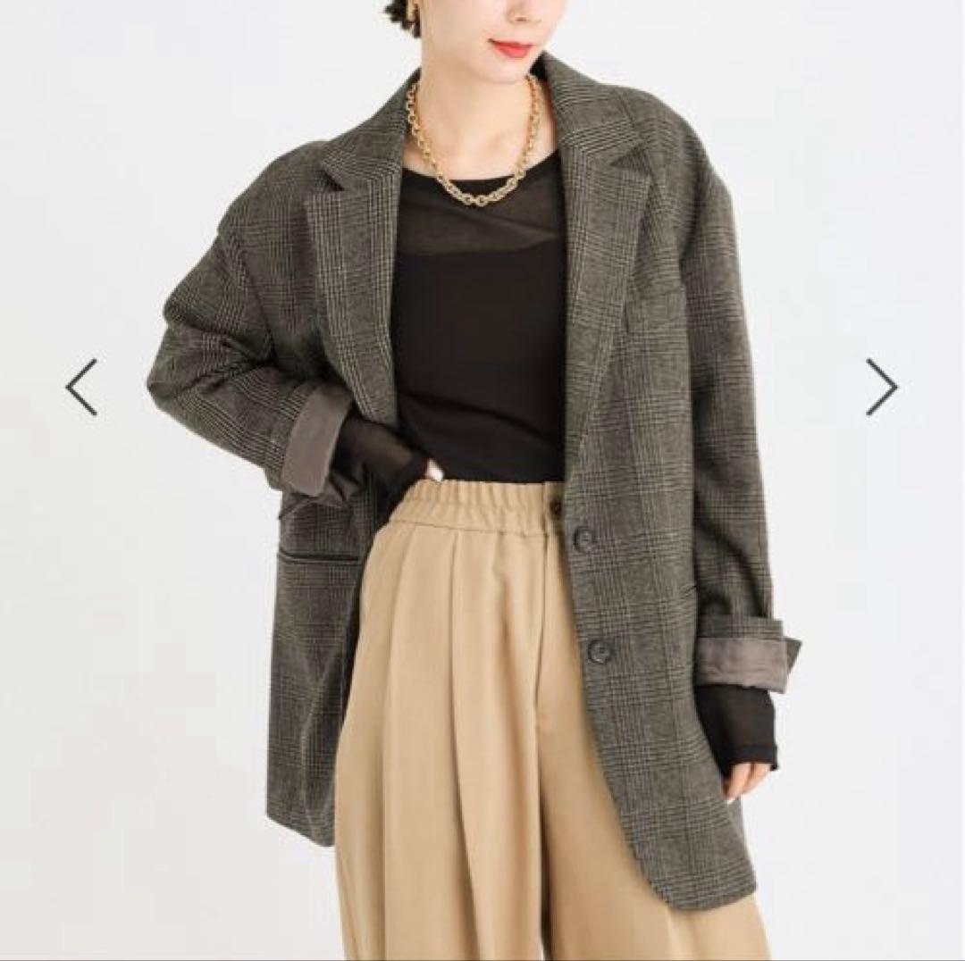 BABYLONE グレンチェックオーバージャケット