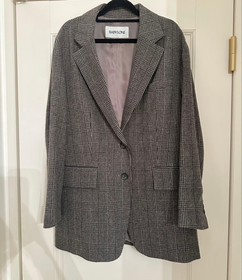BABYLONE グレンチェックオーバージャケット