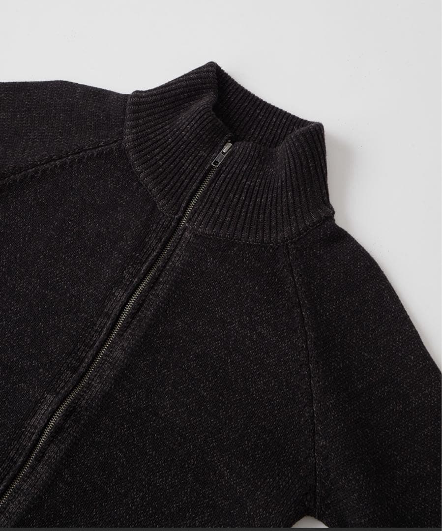 a2o ハイネックドライバーズニット　Lサイズ　ブラック