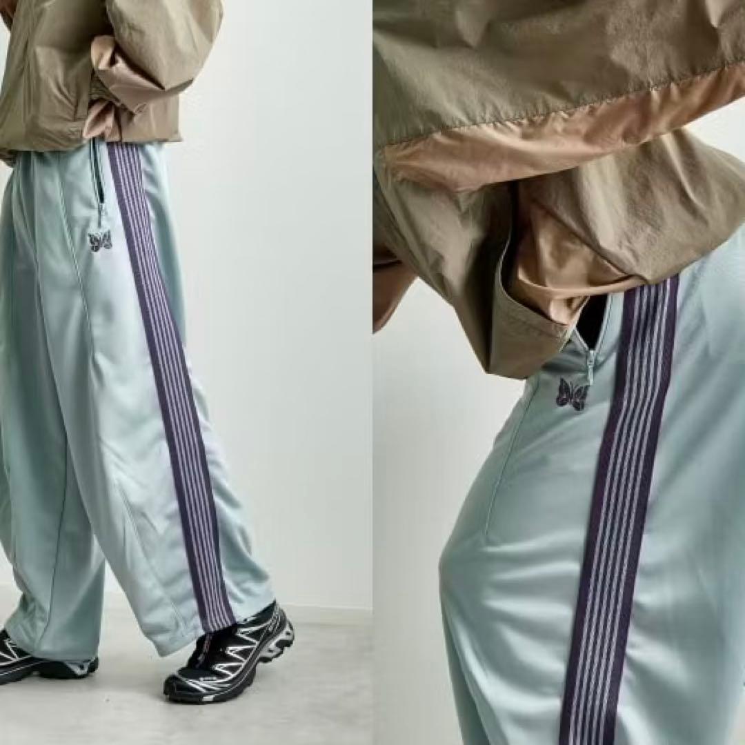 needles 25ss ヒザデルトラックパンツ サックス